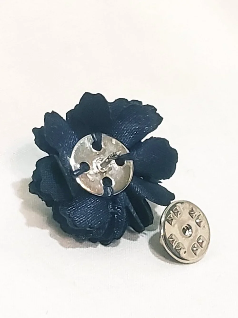 Blue Fabric Carnation Flower 1